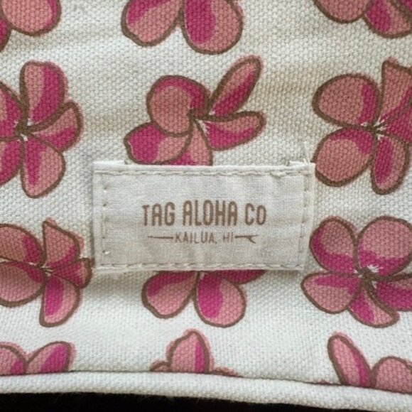Whole Foods Hawaii x Tag Aloha Mini Tote - Pink Plumeria Limited Edition - Picture 4 of 7